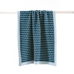 Basento Knitted Hand Towel - Denim