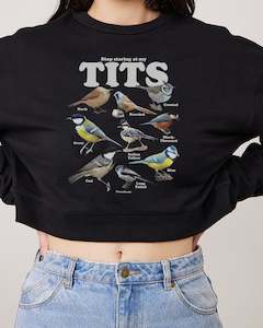 Stop Staring At My Tits Crop Jumper