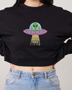 Rude Tshirts: I'm Outta Here Crop Jumper