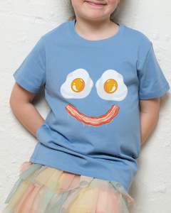 Kids Tshirts: Bacon & Eggs Face Kids T-Shirt