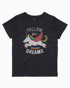 Follow Your Dreams Unicorn Kids T-Shirt