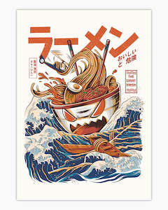 Ilustrata: Great Ramen off Kanagawa Art Print