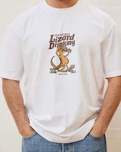 Aussie Tshirts: Flat Out Like a Lizard Drinking T-Shirt