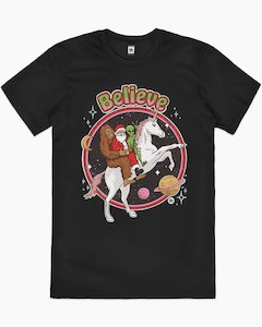 Unicorn T Shirts: Believe T-Shirt