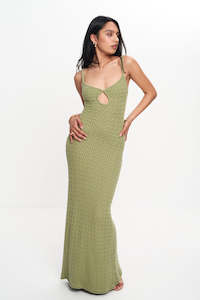 Effie Knit Key Maxi Dress (sage)