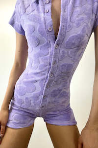 Costume hiring: TOWELLING PLAYSUIT (LILAC)