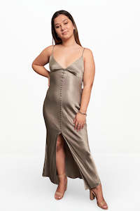 LA LUNE BIAS SLIP DRESS (SAGE)