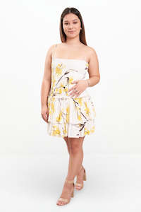 MIMOSA SHIRRED MINI DRESS