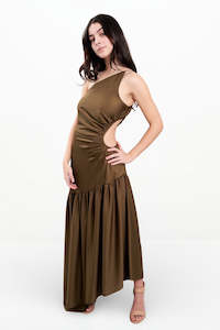 Bettina Cut Out Dress (olive)