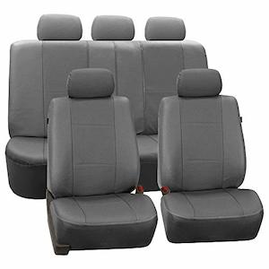 FH Group Full Set Faux Leather Car Seat Covers for Low Back Front Seat Covers, A…