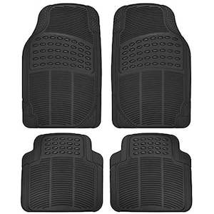 BDK Heavy Duty 4pc Front Rear Rubber Floor Mats for Car SUV Van Truck - All Weat…