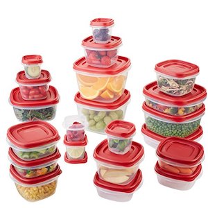 Rubbermaid Easy Find Lids 42-Piece Food Storage Container Set (Racer Red)