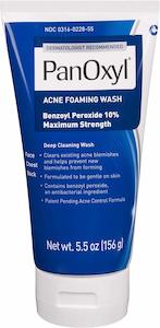 PanOxyl 10% Max Strength Benzoyl Peroxide Acne Foaming Wash (5.5oz)