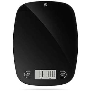 Digital Kitchen Scale with Weight in Grams and Ounces (Black Glass)