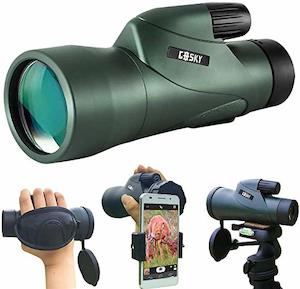 Gosky 12x55 High-Definition Monocular Telescope with Quick Phone Holder (12x55)