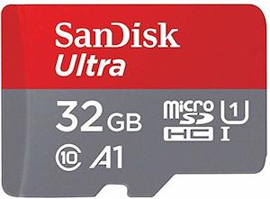 SanDisk 32GB Ultra UHS-I microSDHC Memory Card with Adapter (C10, U1, A1) - 98MB…