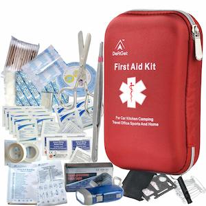 Internet only: DeftGet 163 Pieces First Aid Kit Waterproof IFAK Molle System Portable Essential Injuries Medical Emergency Equipment Survival Kit