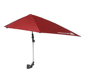 Internet only: Sport-Brella Versa-Brella XLfirebrick Red - All-Position Umbrella with Universal Clamp