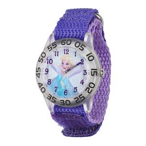 Disney Kids' Elsa Time Teacher Watch W001791 (Purple Band)