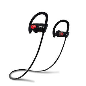 SENSO Wireless Sports Headphones with Microphone, IPX7 Waterproof HD Stereo (8 H…