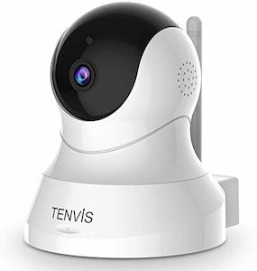 TENVIS 1080P Wireless Home Security Camera (White) with Night Vision, 2-Way Audi…