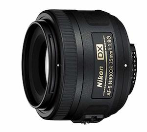 Nikon AF-S DX NIKKOR 35mm f/1.8G Auto Focus Lens for DSLR Cameras (2183, Black)