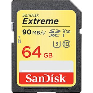 SanDisk 64GB Extreme SDXC UHS-I Memory Card (SDSDXVE-064G-GNCIN), 90MB/s Read Sp…