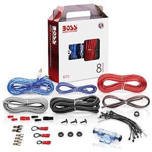 Internet only: BOSS Audio Systems KIT2 8 Gauge Amplifier Installation Wiring Kit - Car Amp Power Connection Kit for Radio, Subwoofers and Speakers