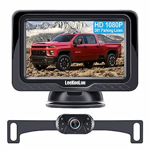 LeeKooLuu LK3 HD 1080P Backup Camera Kit with Monitor for Cars, Trucks, Vans and…