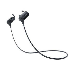 Sony Extra Bass Wireless Sports Earbuds with Mic (model: MDRXB50BS/B), IPX4 Spla…