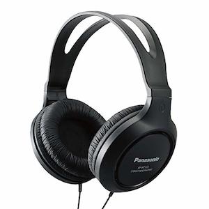 Panasonic RP-HT161-K Full-Size, Lightweight Headphones with Long Cable (Black)