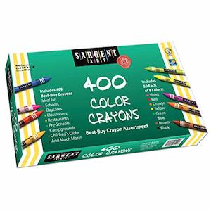 Internet only: Sargent Art 400-Count 3-5/8" Crayon Class Pack (55-3220), Best-Buy Assortment