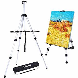 Ohuhu 66-inch Aluminum Artist Easel Stand with Carry Bag for Table-Top or Floor Use