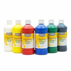 Handy Art Little Masters Tempera Paint Set (16 oz, Pack of 6).