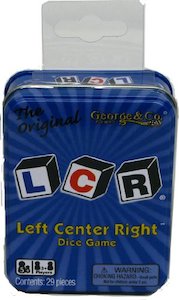 LCR® Left Center Right™ Dice Game in Blue Tin