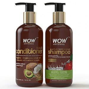 Wow Apple Cider Vinegar Hair Shampoo and Conditioner Set (10 fl oz Each) - Clari…