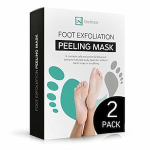 Lavinso Foot Peel Mask 2 Pack: Exfoliate and Soften Callused, Dry and Rough Feet…