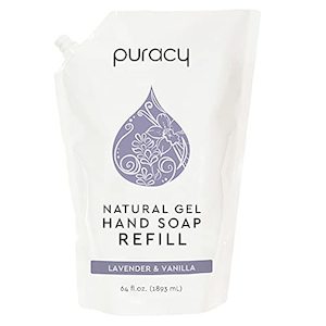 Internet only: Puracy Natural Liquid Hand Soap Refill (64 fl oz) - Lavender & Vanilla Scent, Sulfate-Free, Hydrating Gel Hand Soap with Plant-Derived Ingredients, Gentle Hand Wash, Cruelty-Free