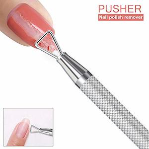 PrettyDiva Stainless Steel Triangle Cuticle Pusher (Remove Gel Polish, Cuticle R…