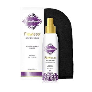 Fake Bake Flawless Self-Tanning Liquid (6 oz) with Professional Mitt for Easy Ap…