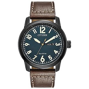 Citizen Men's Eco-Drive Weekender Garrison Field Watch in Black IP Stainles…