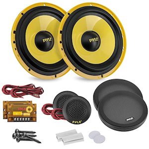 Pyle PLG6C 2-Way 6.5" 400W Component Speaker System with Plastic Basket, Rubber …