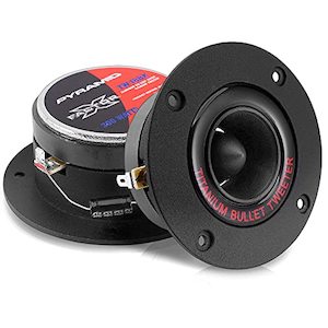 Pyramid TW18BK 1" Car Tweeter Speaker System with 3.25" Bullet Horn and Aluminum…