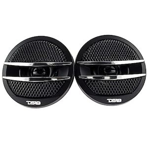 DS18 TX1S 1.38" 200W Max Pei Dome Ferrite Tweeters with Mounting Kits (Black/Sil…