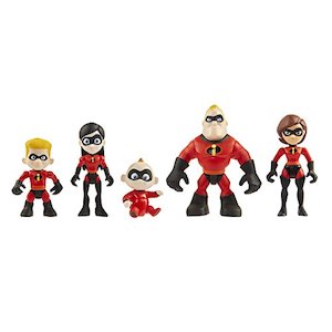 Internet only: The Incredibles 2 Family 5-Pack Junior Supers Action Figures (Approx. 3" Tall)