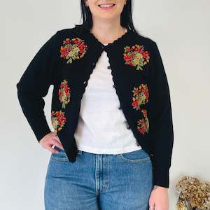 Vintage Floral Cardigan (S)