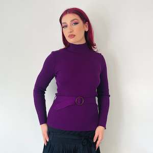 Second hand clothing: Vintage Belted Turtleneck (S)