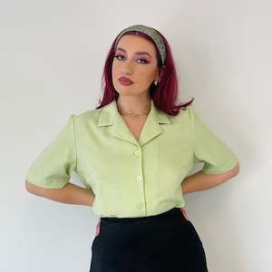 Vintage Cropped Blouse (XL)