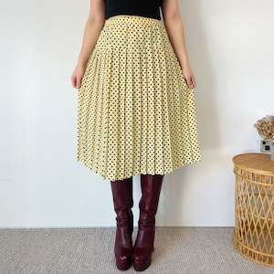 Vintage Polka Dot Midi Skirt (M-XL)