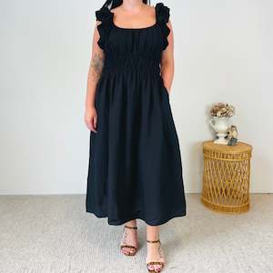 Linen Blend Midi Dress (2XL)